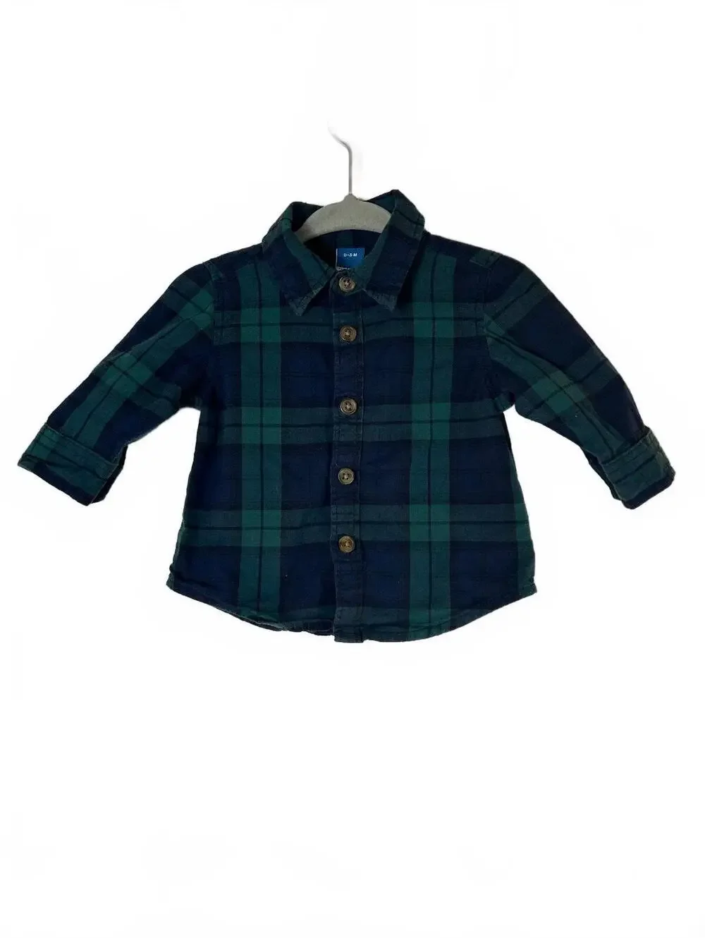 OLD NAVY Boy’s Plaid Flannel Shirt / Size: 0/3 Months